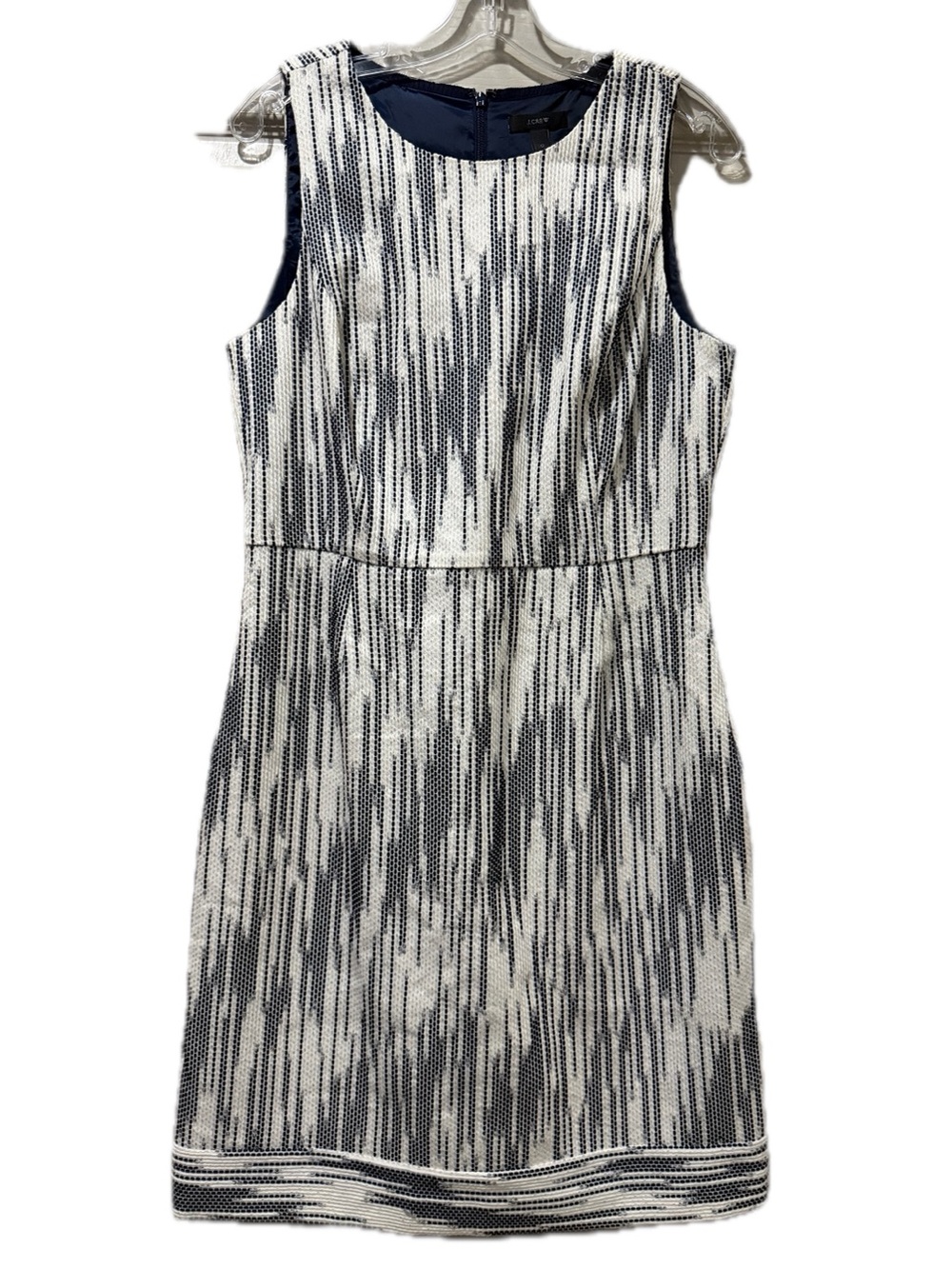 J. Crew 12 Itallian Tweed Sheeth Sleeveless Dress Preppy Office Minimal B11